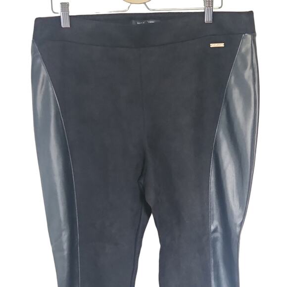 NWT Marc New York Andrew Marc Pull on Faux leather & Velvet Pants Size XL - Picture 2 of 9